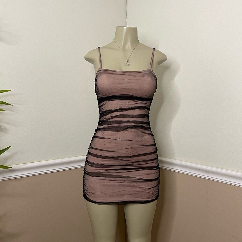 Ebonie N Ivory Women's Ruched Tulle Midi Dress